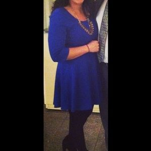 Royal Blue Express Fit and Flare Dress